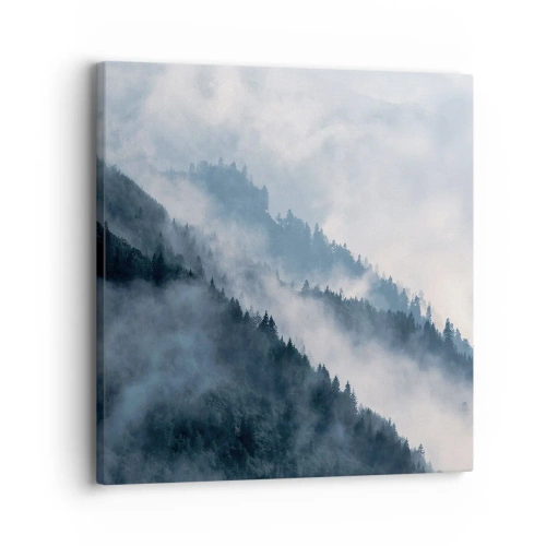 Schilderen op canvas - Mystiek van de bergen - 30x30 cm
