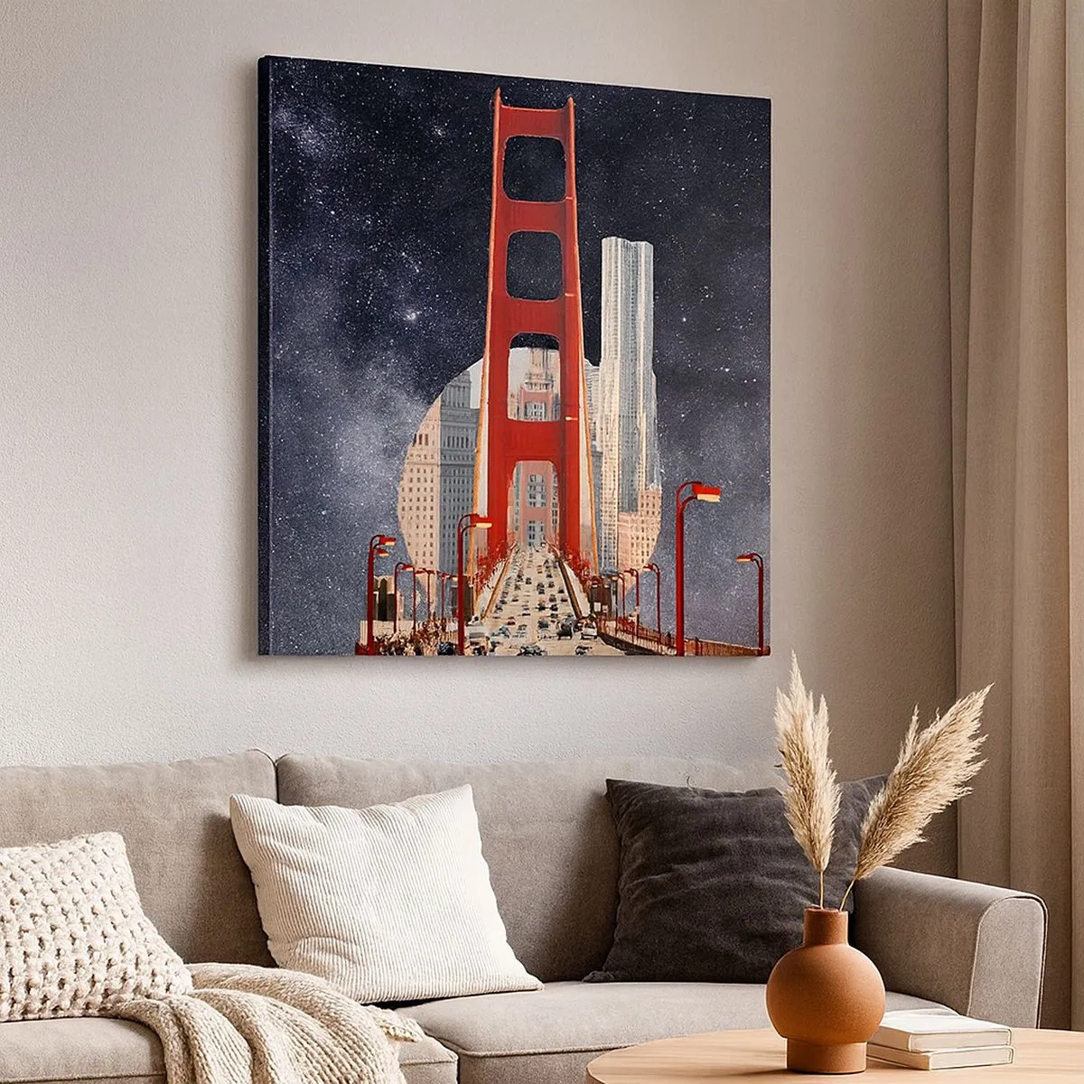 Schilderen op canvas - Altijd in het centrum - 30x30 cm