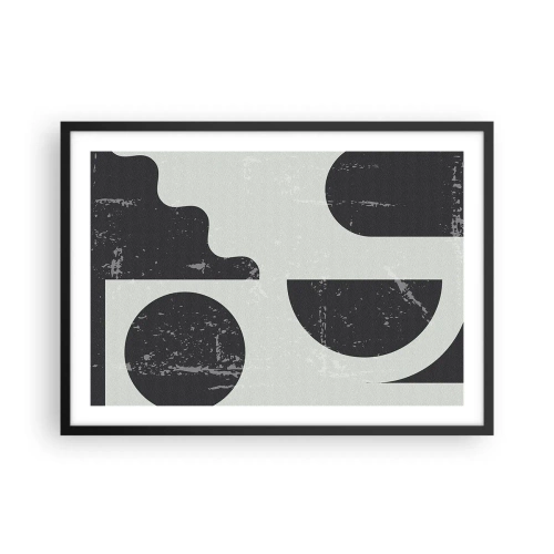 Poster in een zwarte lijst - Compositie boven en onder - 70x50 cm