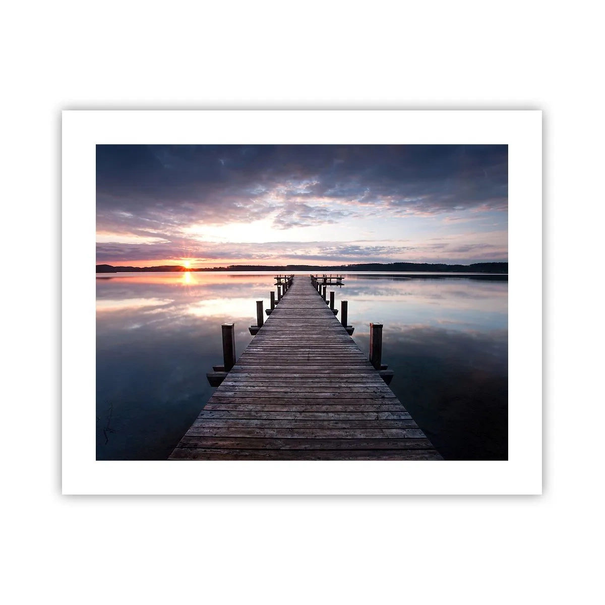 Poster - Een rustige grens tussen dag en nacht - 50x40 cm