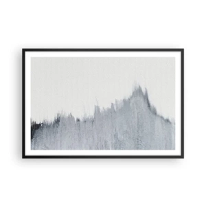 Poster in een zwarte lijst - Mysterieuze tekst - 91x61 cm