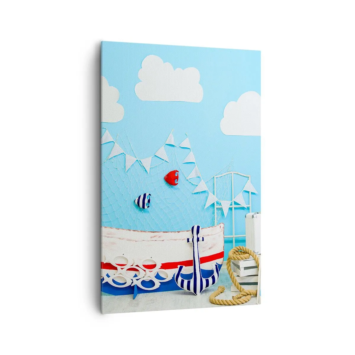 Schilderen op canvas - Het verlangen van een kind naar avontuur - 80x120 cm