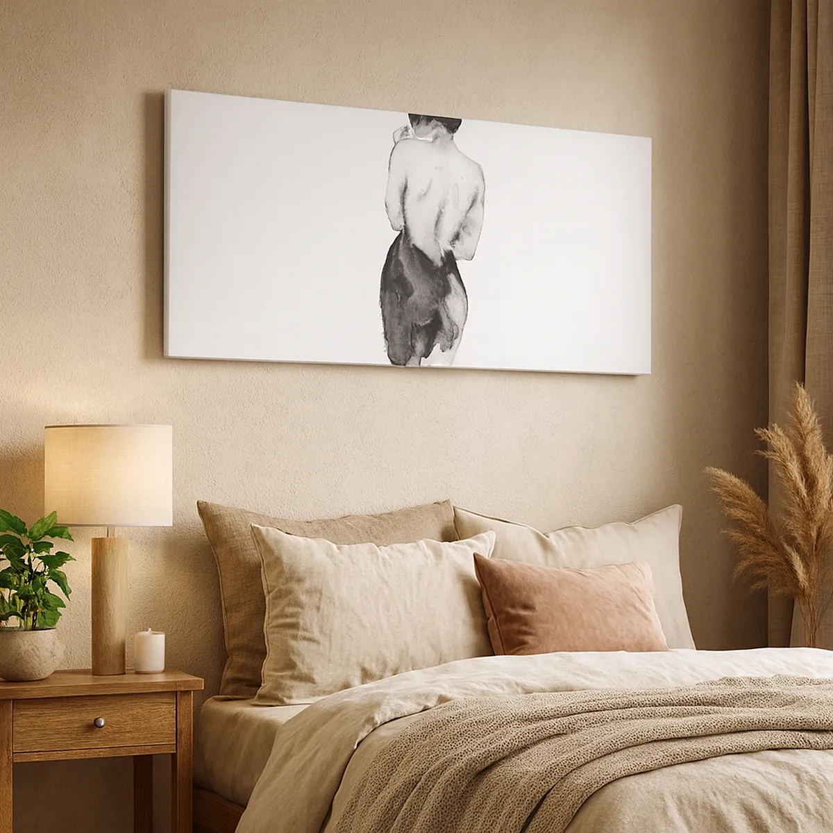 Schilderen op canvas - Bij haar verdwijnt de wereld - 30x30 cm