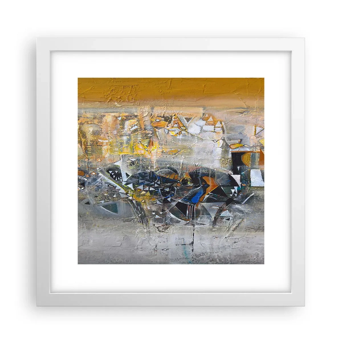 Poster in een witte lijst - Alles komt goed - 30x30 cm