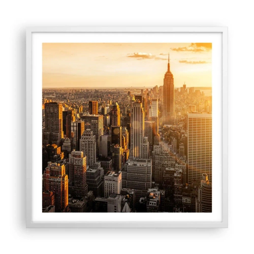 Poster in een witte lijst - Groeien in de zon - 60x60 cm