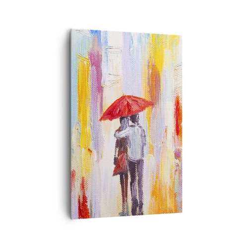 Schilderen op canvas - Laat het maar regenen - 80x120 cm