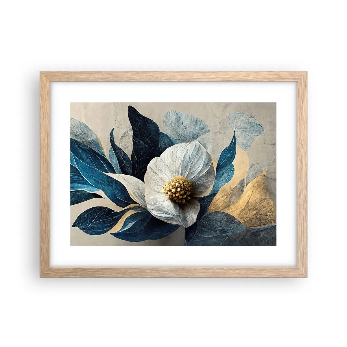 Een poster in een licht eiken lijst - Hij heeft een hart van goud - 40x30 cm