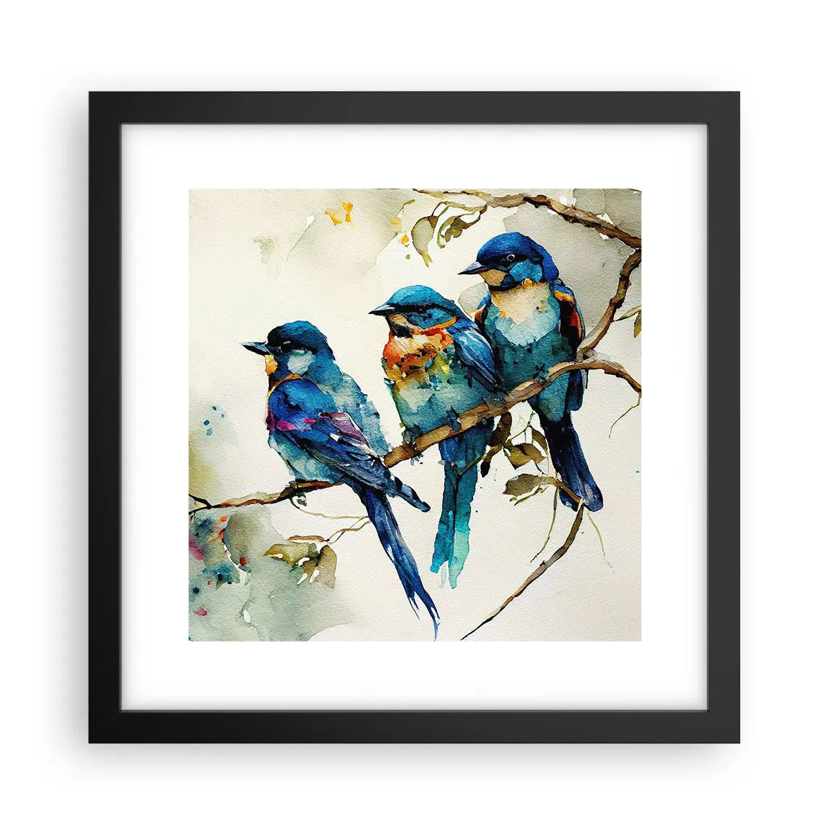 Poster in een zwarte lijst - Is hij boos geworden? - 30x30 cm