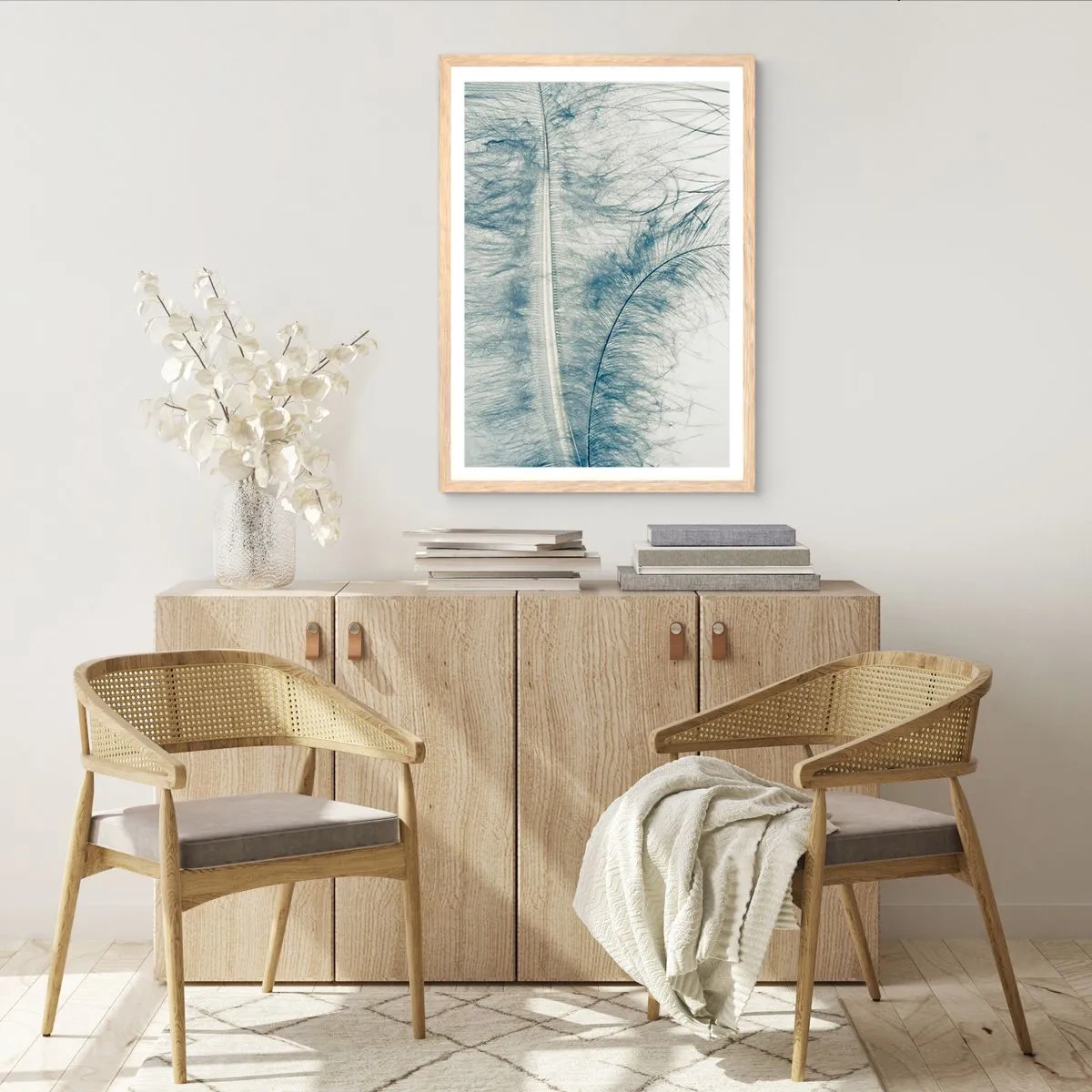 Een poster in een licht eiken lijst - Het gefluister van de natuur - 70x100 cm