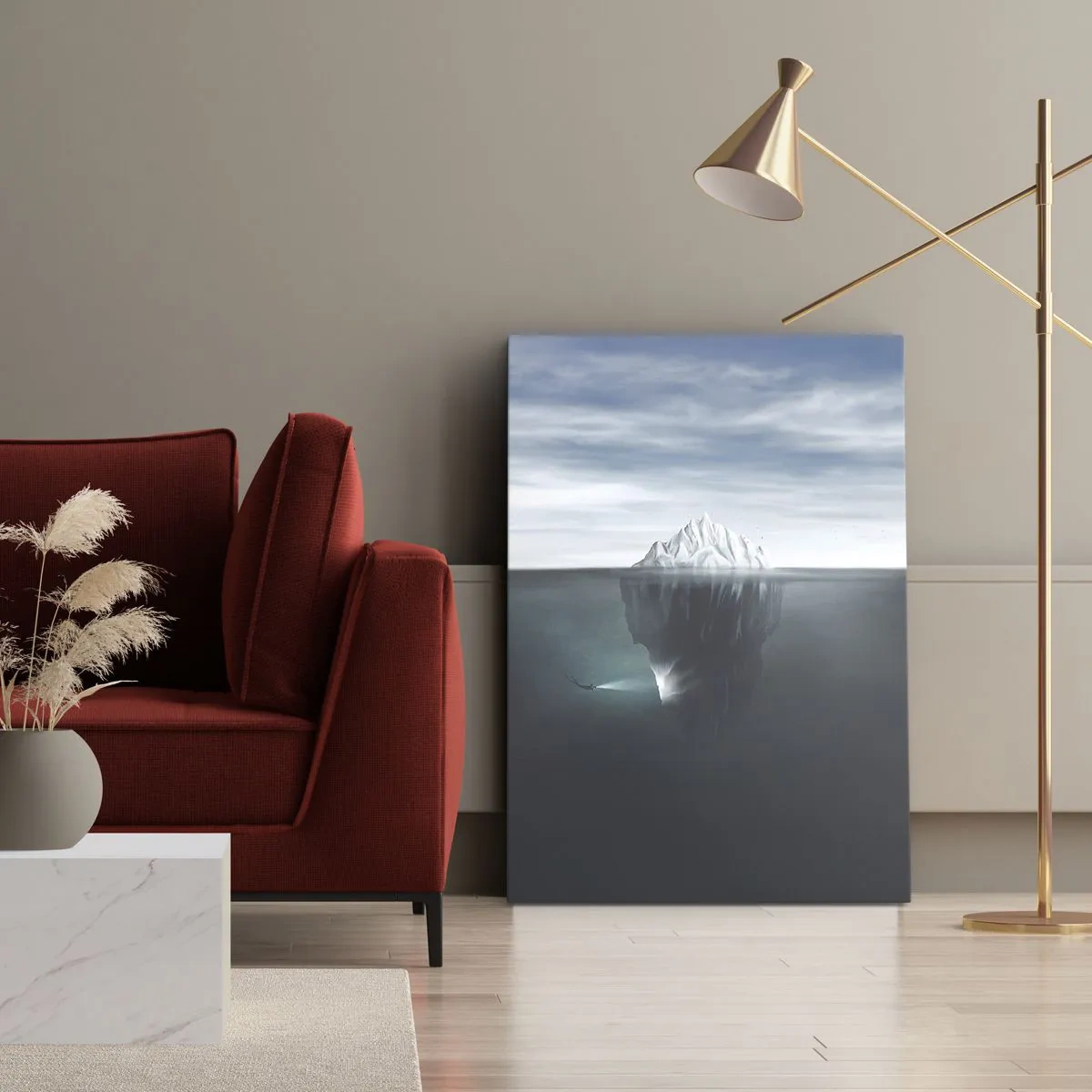 Schilderen op canvas - Onderwater mysterie - 50x70 cm
