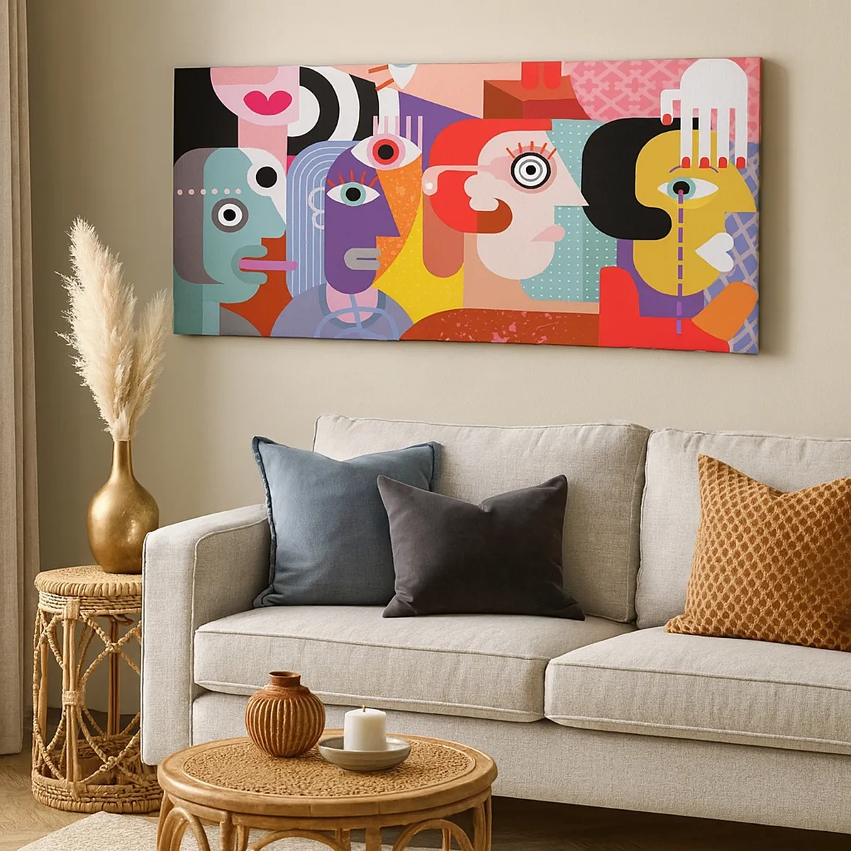 Schilderen op canvas - Wij zijn van de heer Picasso - 30x30 cm