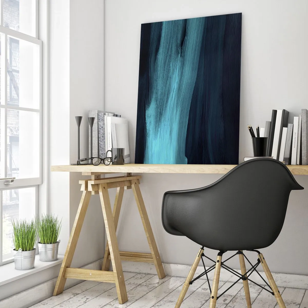 Schilderen op glas - Ga met de stroom mee - 50x70 cm
