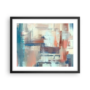 Poster in een zwarte lijst - Het licht bereiken - 50x40 cm