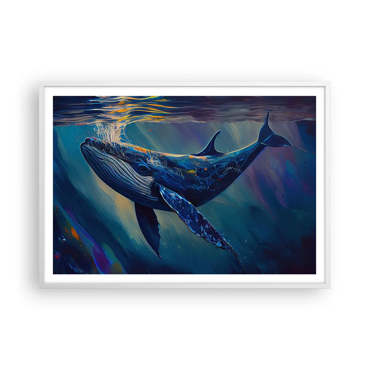 Poster in een witte lijst - Welkom in mijn wereld - 100x70 cm