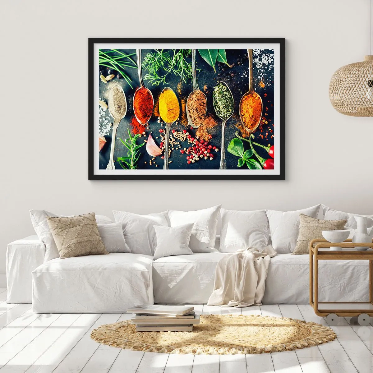 Poster in een zwarte lijst - Culinaire magie - 50x40 cm