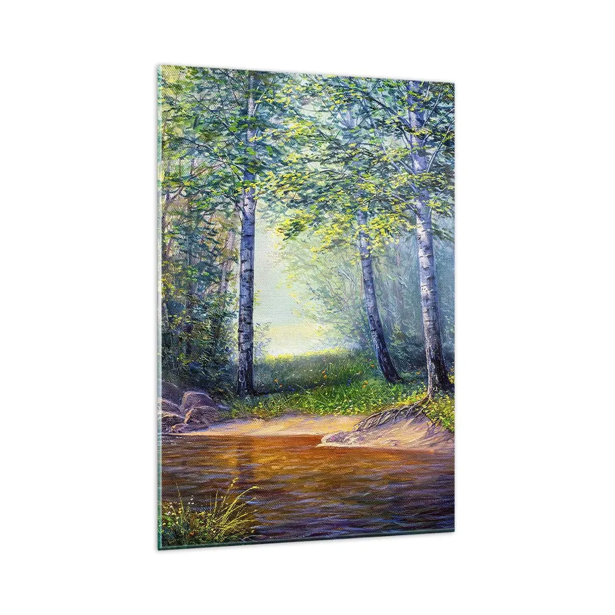 Schilderen op glas - Idyllisch landschap - 80x120 cm