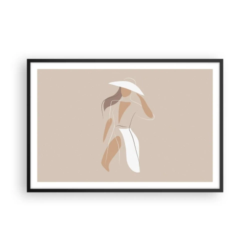 Poster in een zwarte lijst - Mode is leuk - 91x61 cm