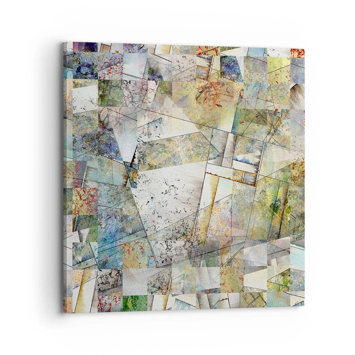 Schilderen op canvas - Geometrische schuifeling - 70x70 cm