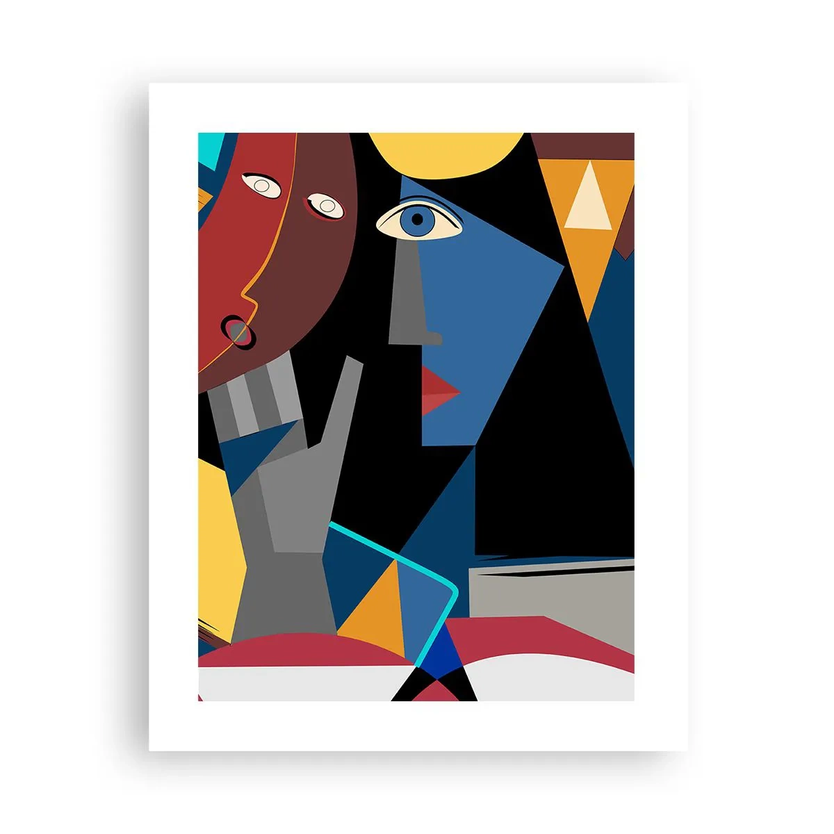 Poster - Een gesprek tussen kubisten - 40x50 cm