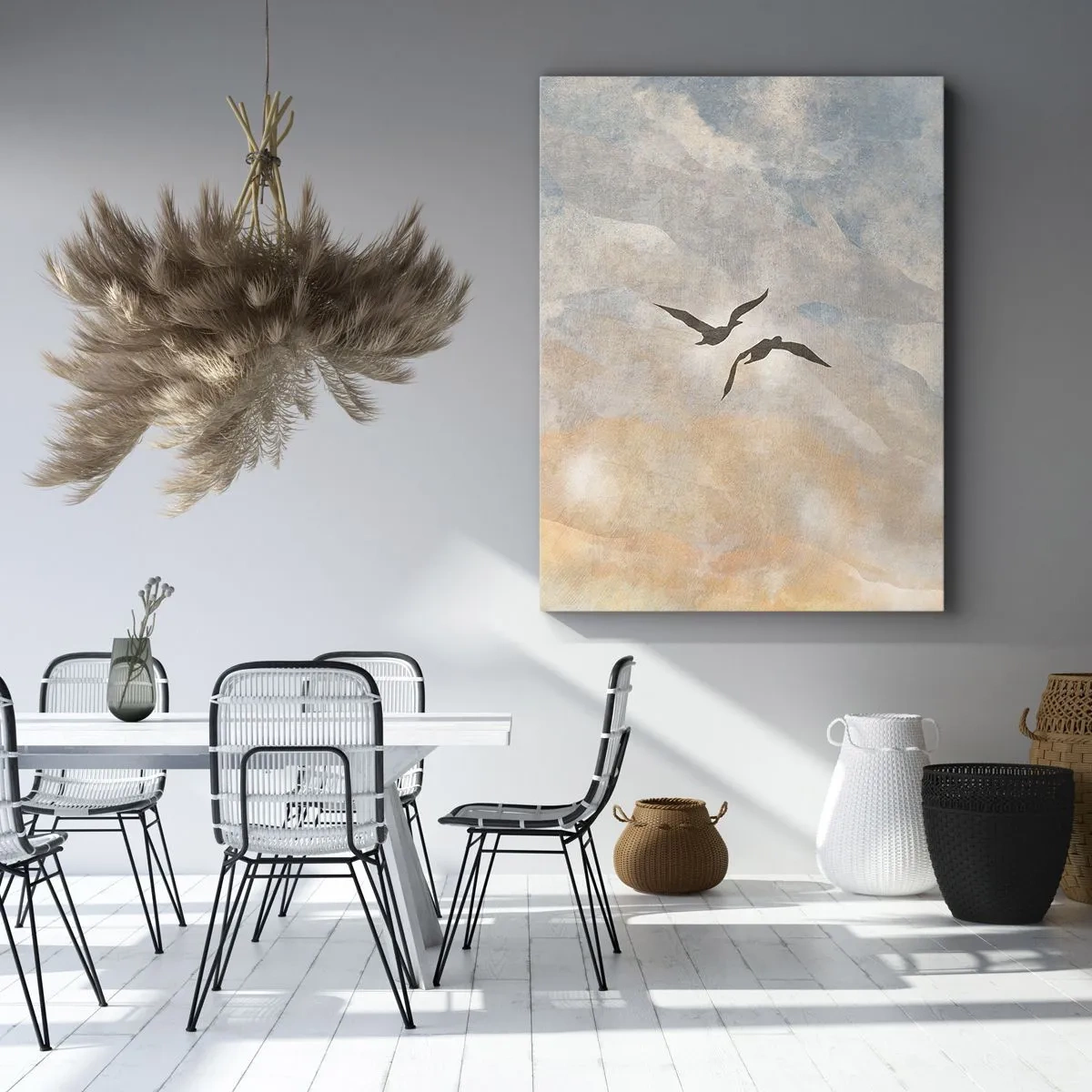 Schilderen op canvas - Hemeldans - 55x100 cm