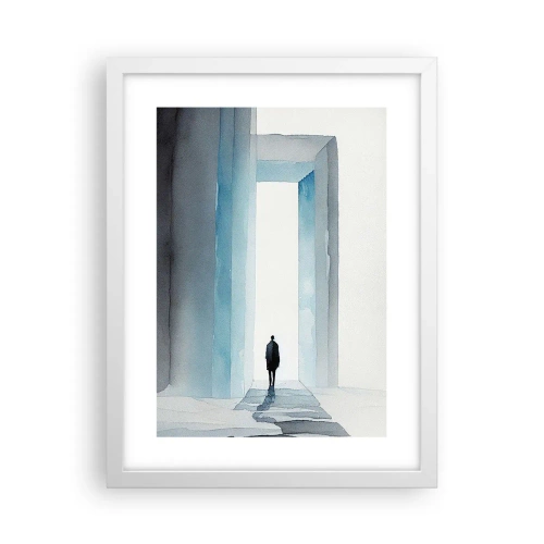 Poster in een witte lijst - Leef zonder grenzen - 30x40 cm