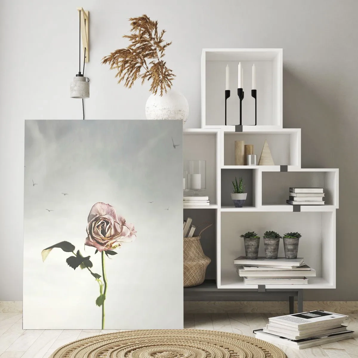 Schilderen op glas - Begroeting van de lente - 50x70 cm