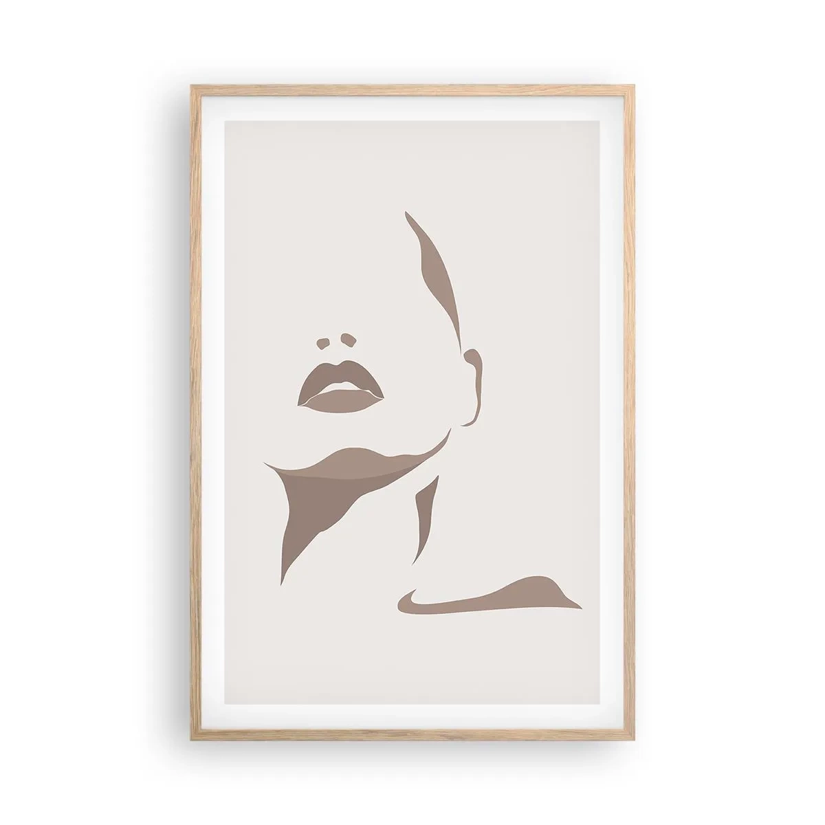 Een poster in een licht eiken lijst - Gemaakt van licht en schaduw - 61x91 cm