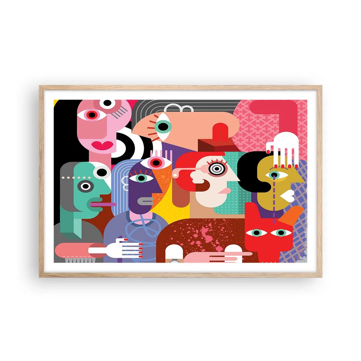 Een poster in een licht eiken lijst - Wij zijn van de heer Picasso - 91x61 cm