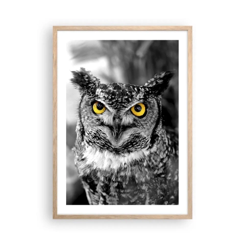 Een poster in een licht eiken lijst - Niets zal zich verbergen - 50x70 cm