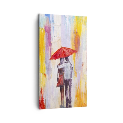 Schilderen op canvas - Laat het maar regenen - 45x80 cm