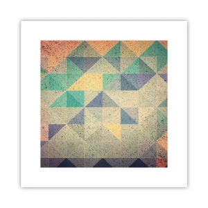 Poster - Republiek van driehoeken - 30x30 cm