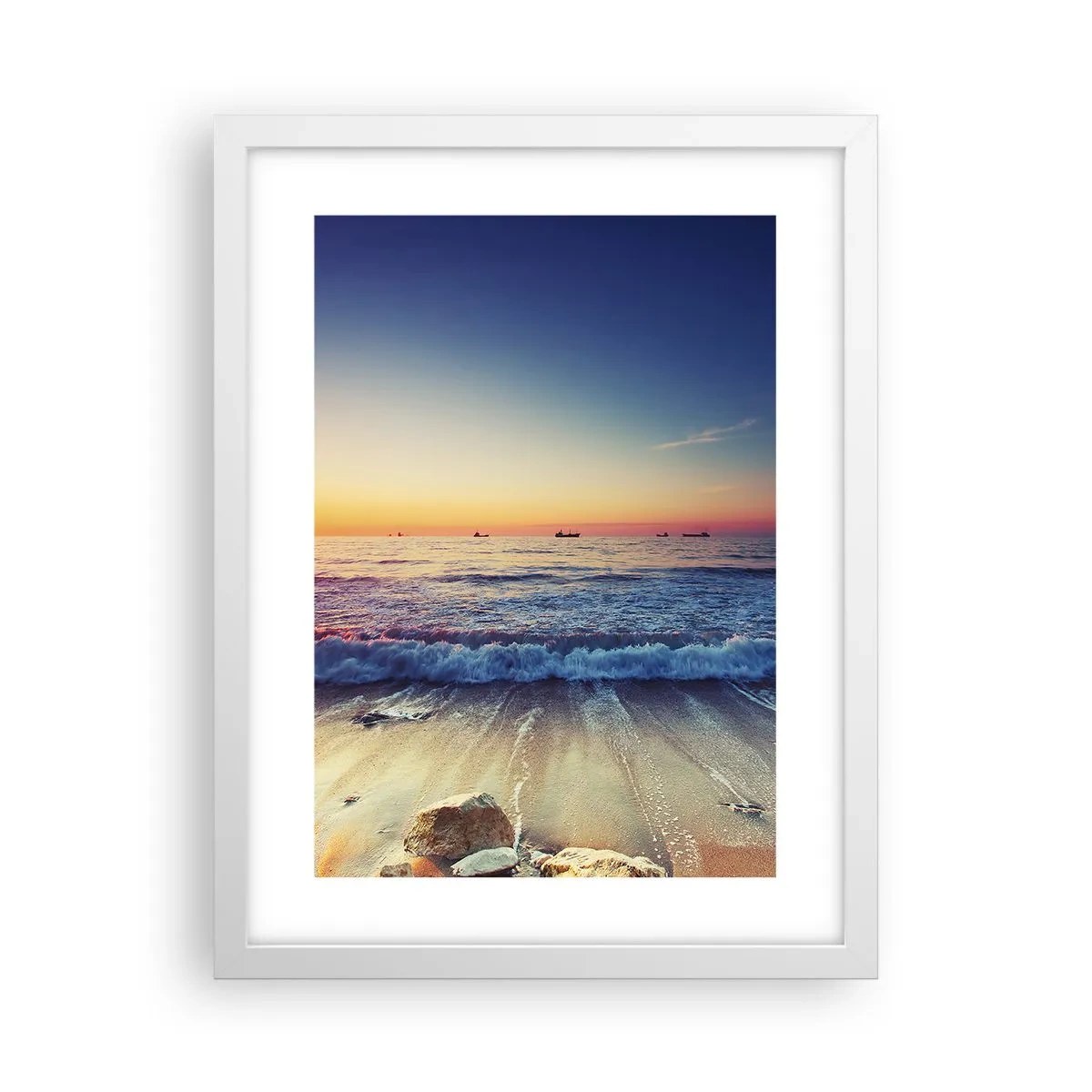 Poster in een witte lijst - Hoe zit het met de horizon? - 30x40 cm