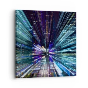 Schilderen op canvas - Overgang naar hyperspace - 30x30 cm