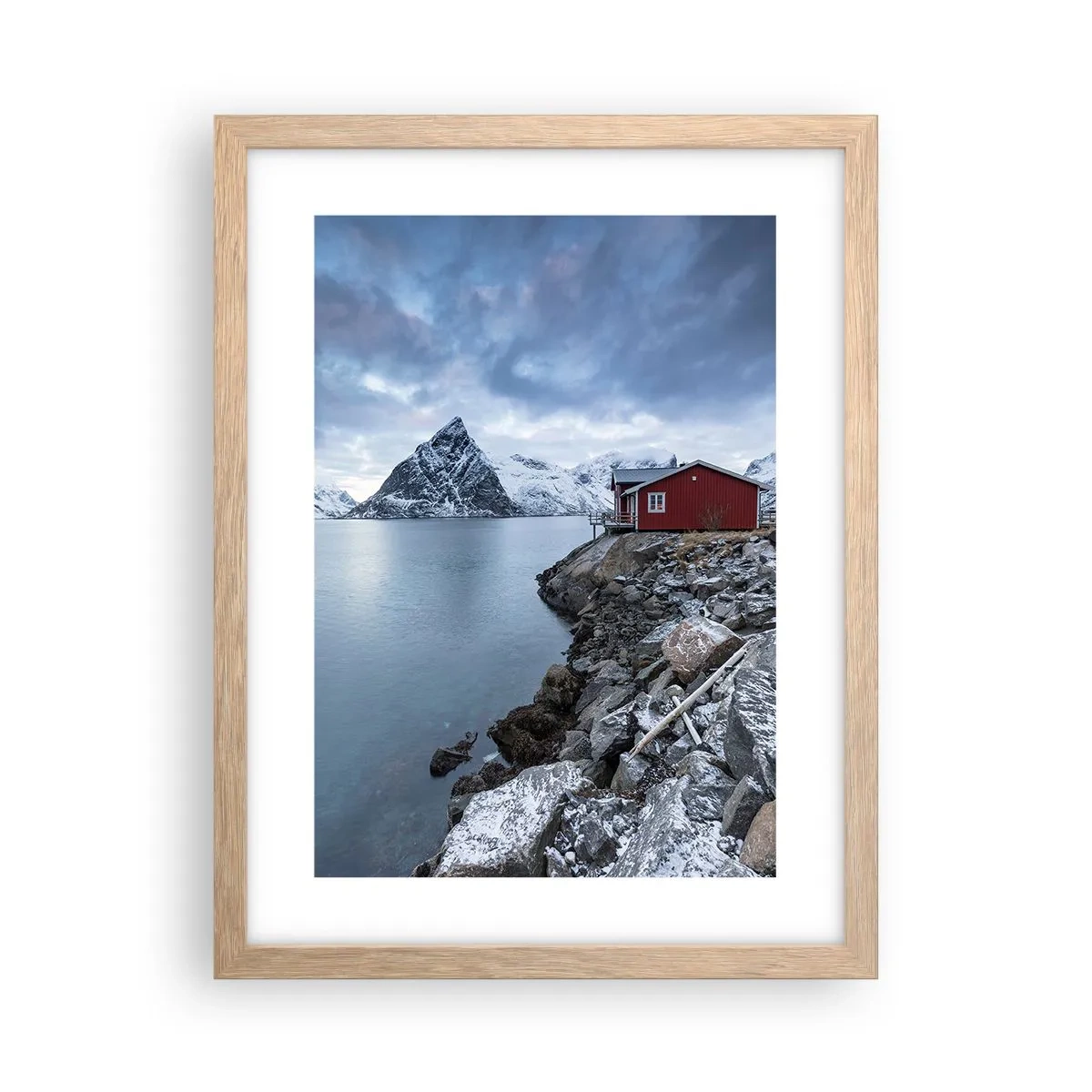 Een poster in een licht eiken lijst - Scandinavisch toevluchtsoord - 30x40 cm
