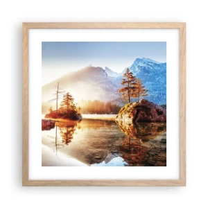 Een poster in een licht eiken lijst - De natuur in een nieuw licht - 40x40 cm