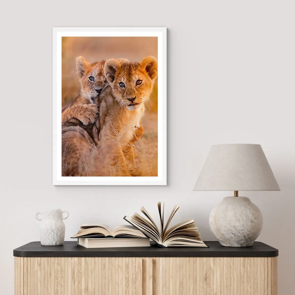 Poster in een witte lijst - Niet storen! We hebben plezier - 70x100 cm