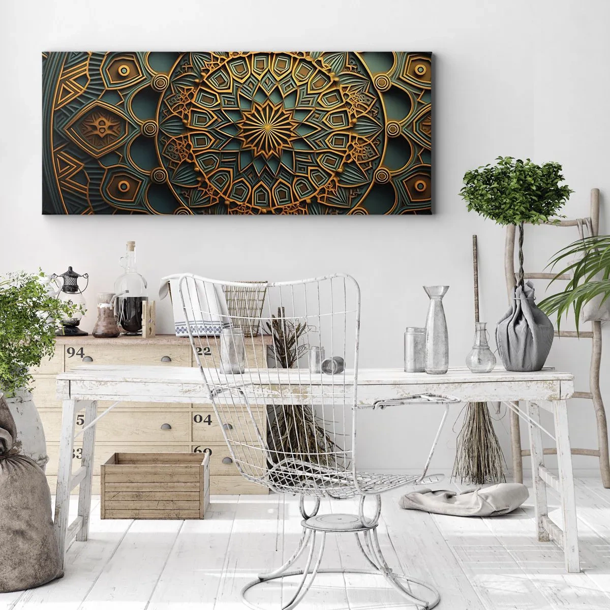 Schilderen op canvas - In Arabische sfeer - 100x40 cm