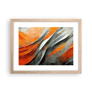 Een poster in een licht eiken lijst - Hitte en koude - 40x30 cm