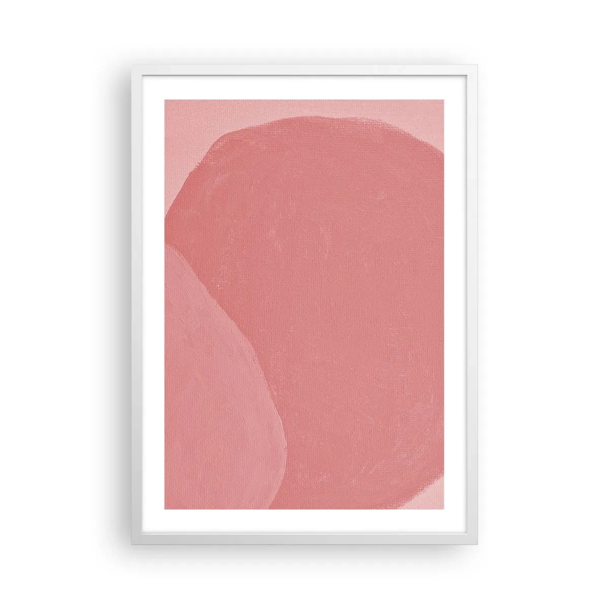 Poster in een witte lijst - Organische compositie in roze - 50x70 cm