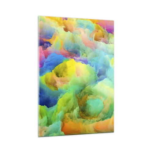 Schilderen op glas - Regenboog dons - 50x70 cm