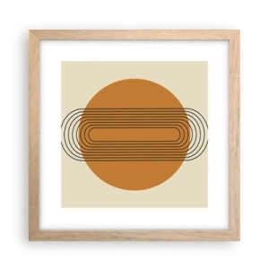 Een poster in een licht eiken lijst - Perfect plan - 30x30 cm