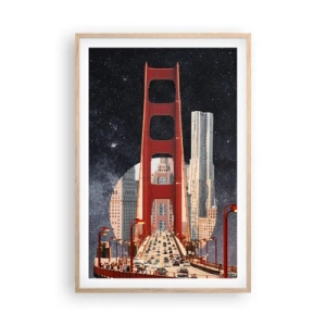 Een poster in een licht eiken lijst - Altijd in het centrum - 61x91 cm