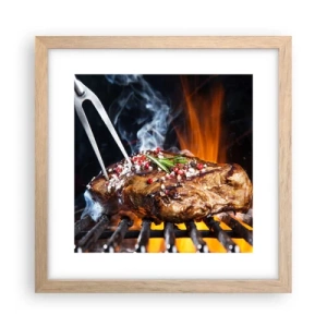 Een poster in een licht eiken lijst - Sappig en geurig - 30x30 cm