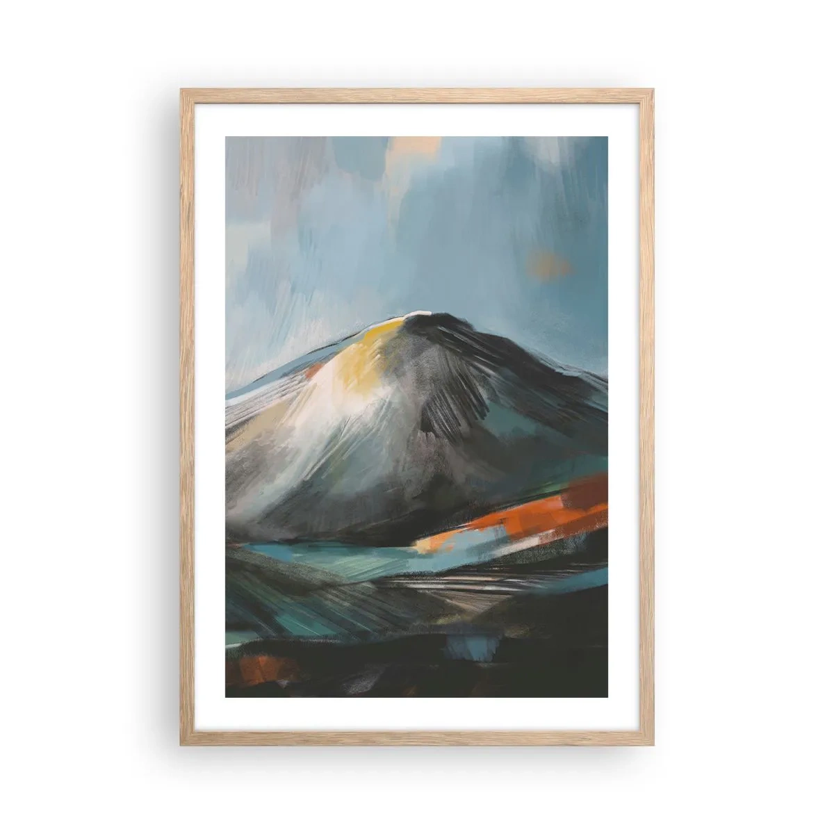 Een poster in een licht eiken lijst - Ruw en prachtig - 50x70 cm