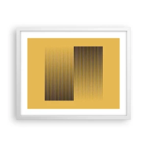 Poster in een witte lijst - Vierkant van tegenpolen - 50x40 cm