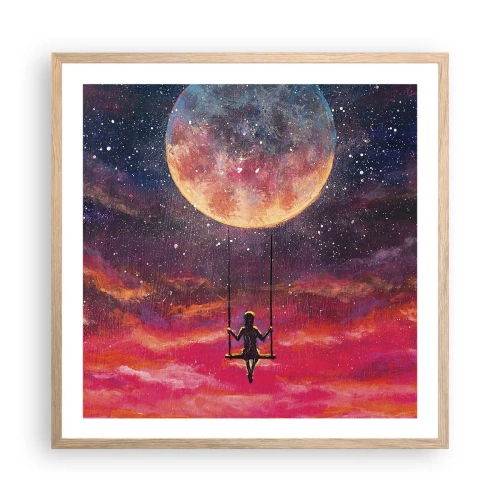 Een poster in een licht eiken lijst - Droom - 60x60 cm