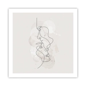 Poster - Verstrikt in een omhelzing - 60x60 cm