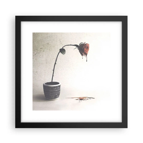 Poster in een zwarte lijst - Rosa dolorosa - 30x30 cm