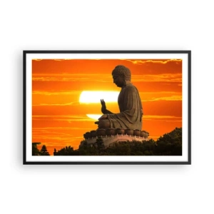 Poster in een zwarte lijst - Geen angst voor de wereld - 91x61 cm