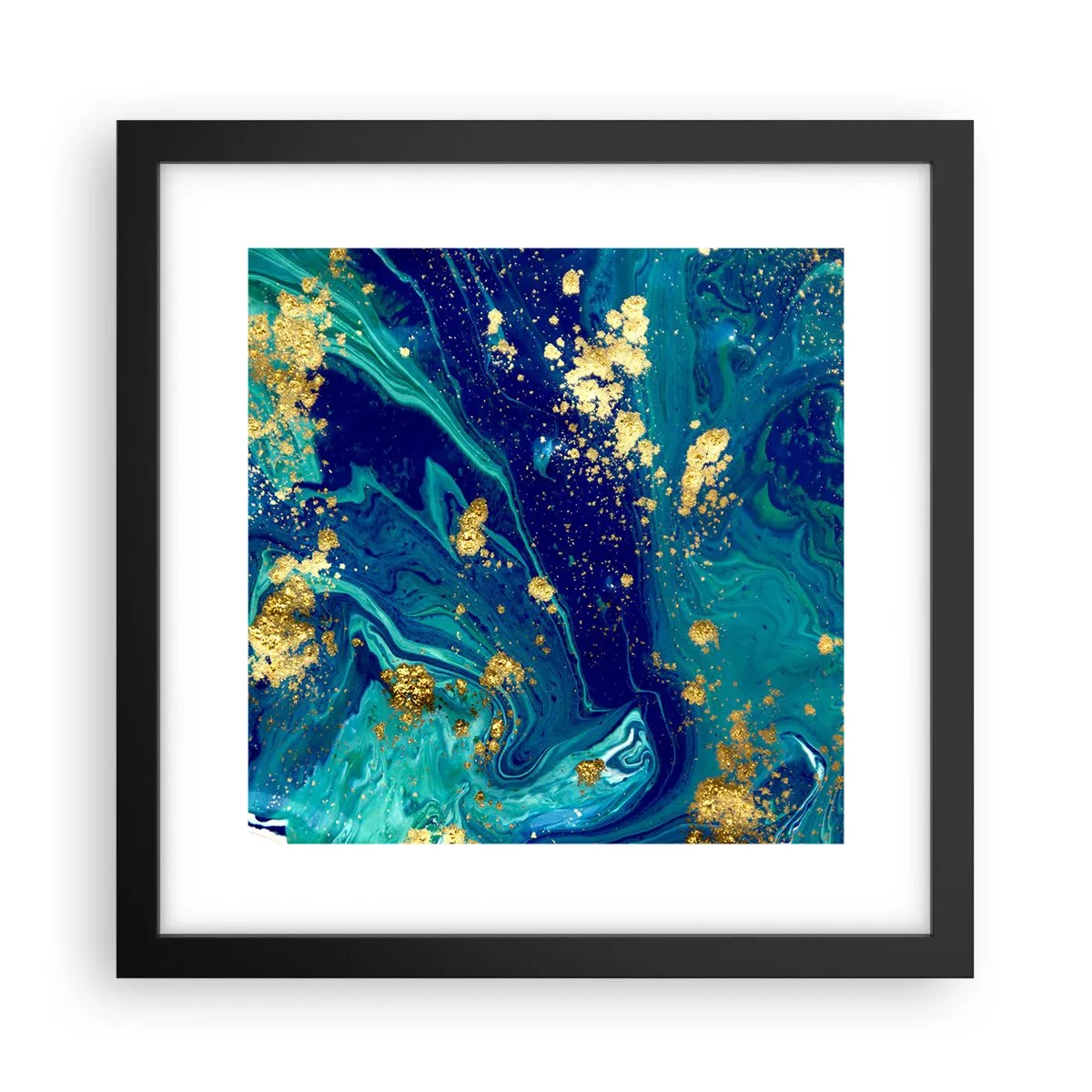 Poster in een zwarte lijst - De bloemblaadjes van de zon - 30x30 cm